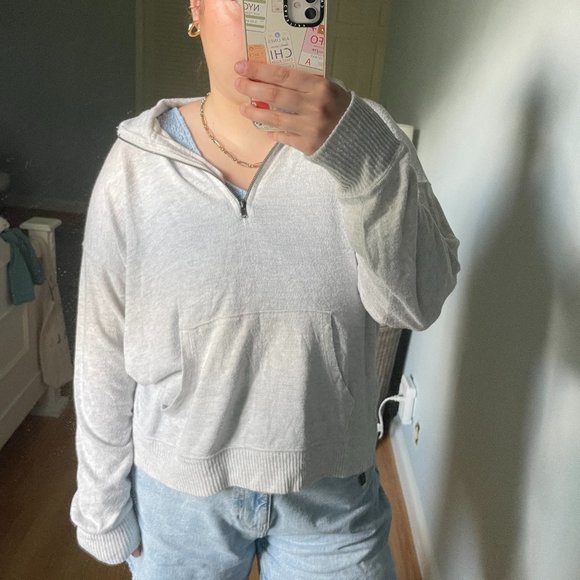 Aerie Plush Quarter Zip Sweatshirt - Picture 2 of 6